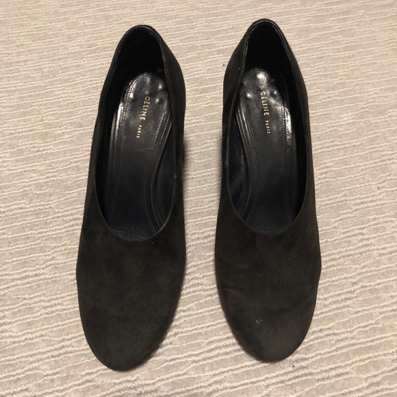 Celine black Suede Pumps - size 37.5 - Picture 1 of 5